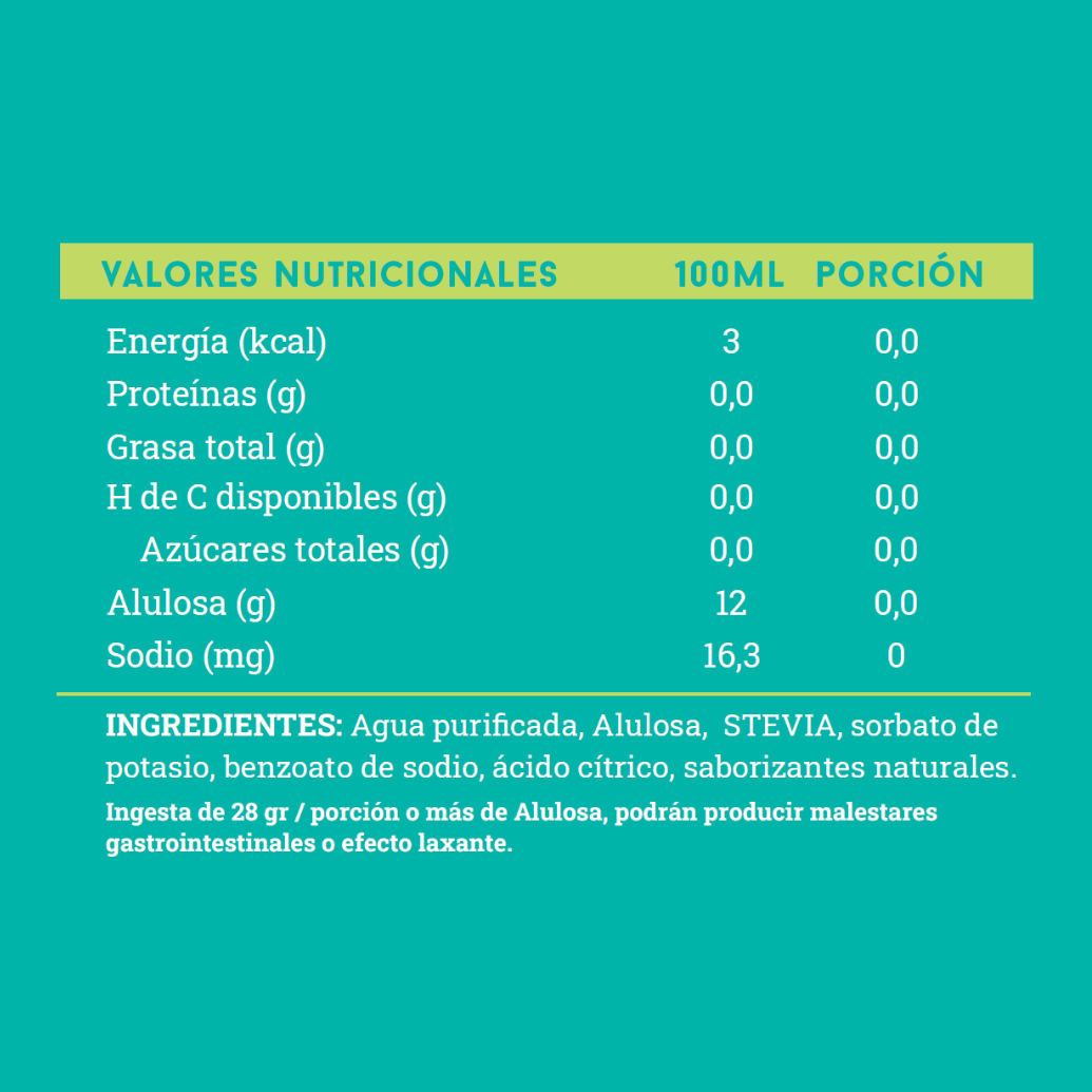 Endulzante AluSweet Alulosa + Stevia gotas 180ml