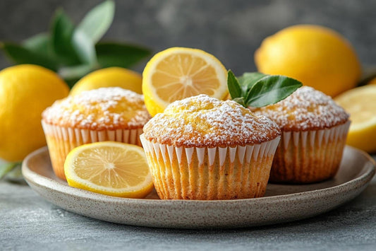 Muffins de limón sin azúcar esponjosos — receta fácil con AluSweet Alulosa