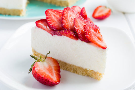 Cheesecake de frutilla sin azúcar sin cocción con AluSweet Alulosa — receta fácil y cremosa