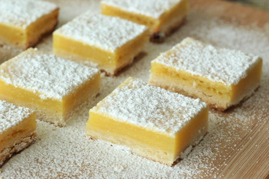 Barritas de limón y girasol sin azúcar con crema de limón hechas con AluSweet Alulosa — sin gluten y fáciles