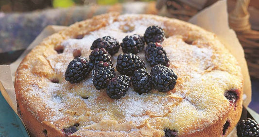 Queque de zucchini y moras sin azúcar húmedo y esponjoso con AluSweet Alulosa — receta saludable fácil