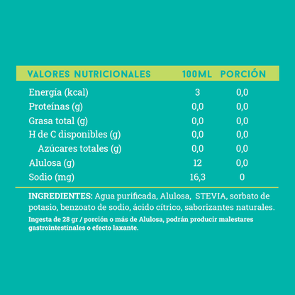 Endulzante AluSweet Alulosa + Stevia gotas 180ml
