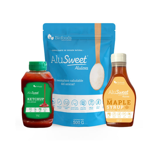 Pack Alulosa 500 gr + Syrup Maple + Ketchup