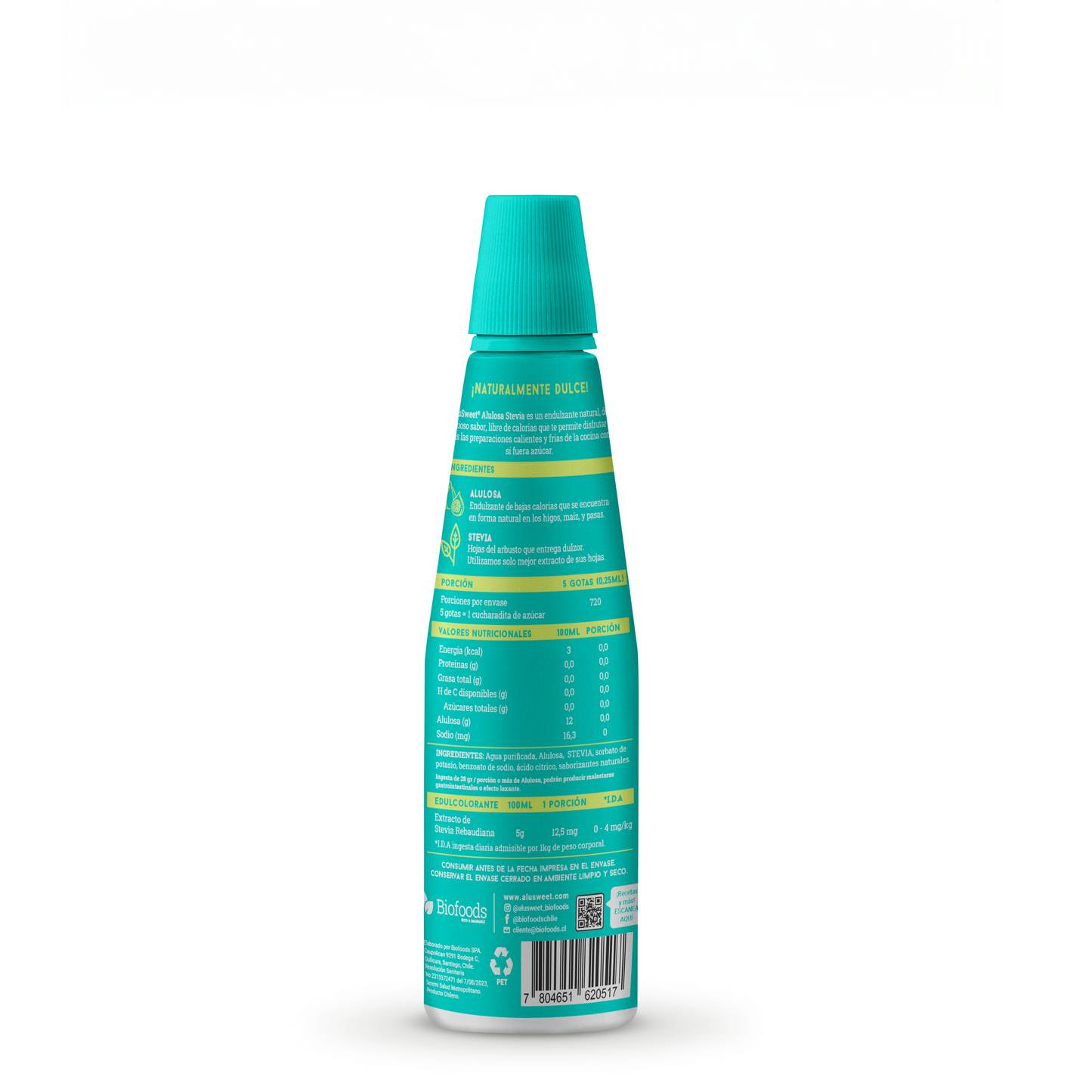 Endulzante AluSweet Alulosa + Stevia gotas 180ml