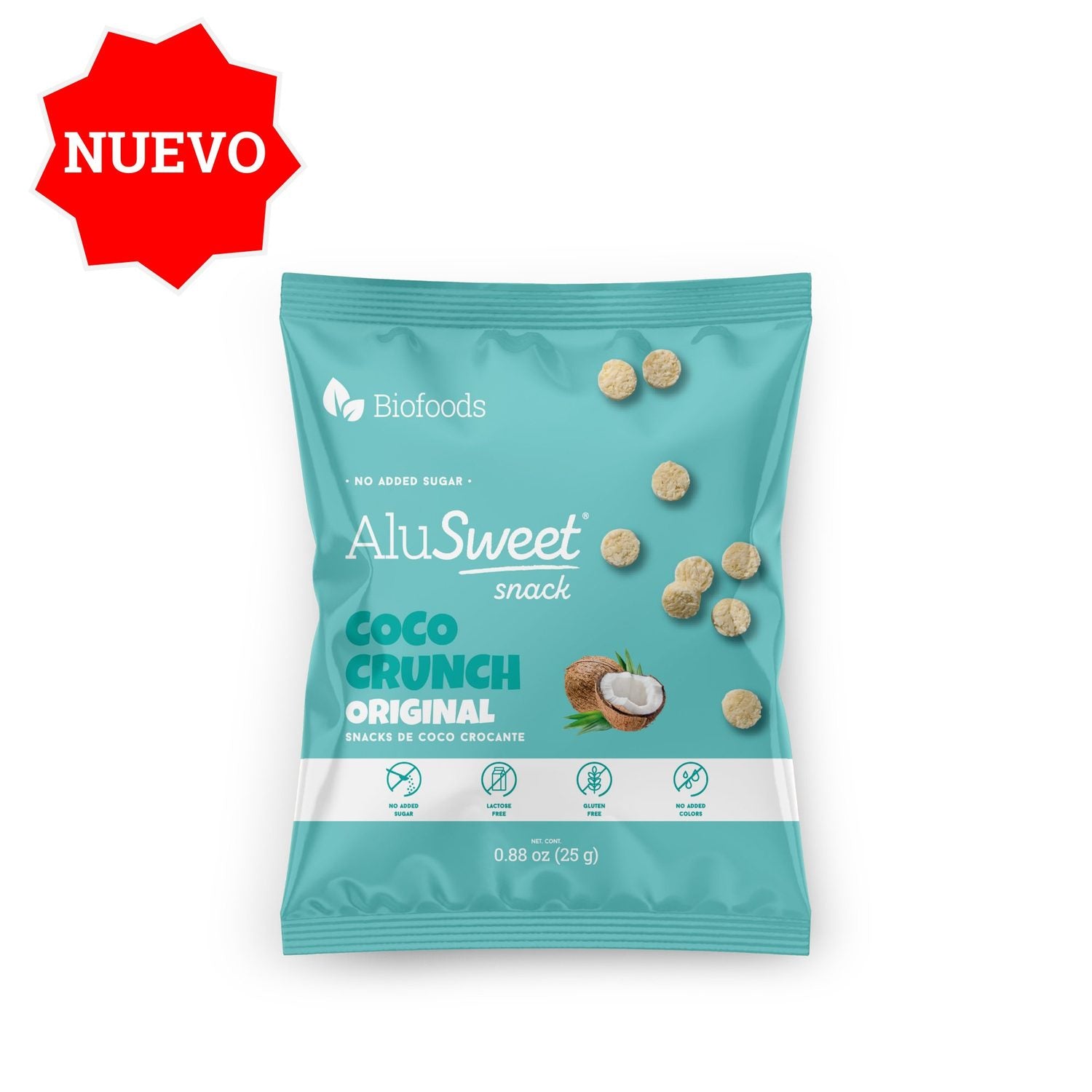Coco Crunch AluSweet — colación saludable sin azúcar sin gluten