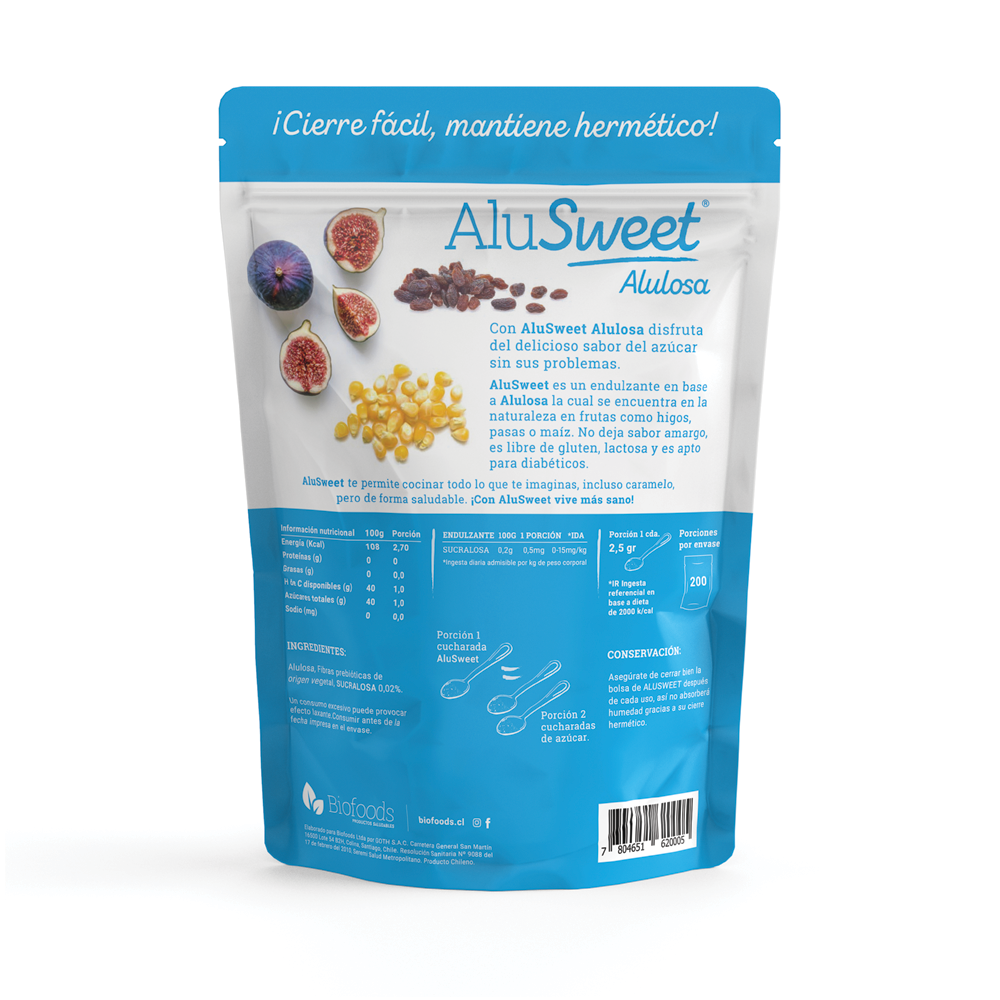 Pack AluSweet Alulosa : Polvo 500g + Gotas 360ml y 180ml