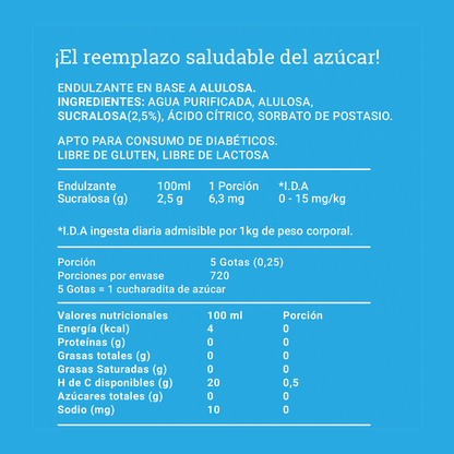 AluSweet Alulosa Gotas 180ml - AluSweet - Alusweet